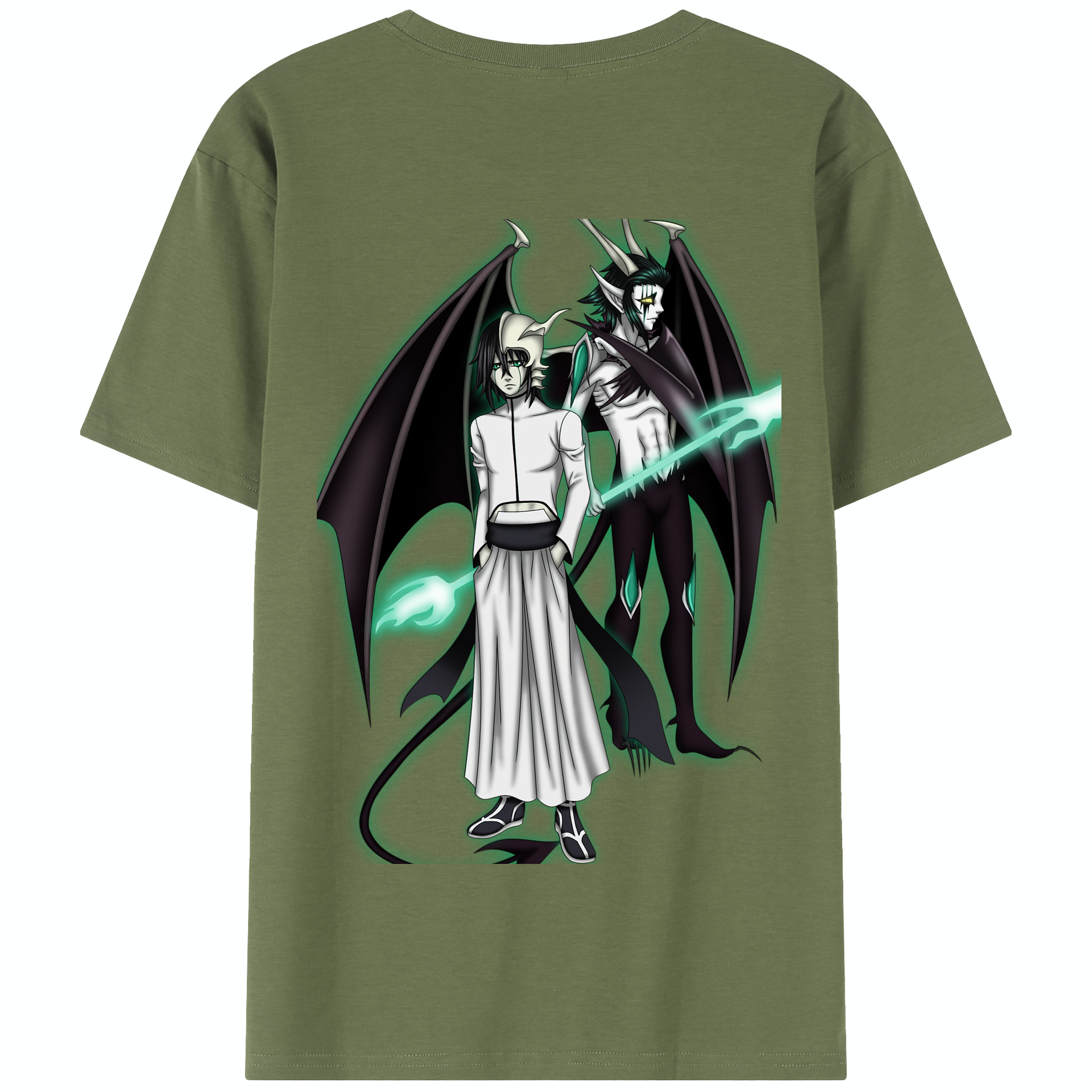（画像用） ブリーチ ウルキオラ·シファー BLEACH Ulquiorra cifer 綿100％半袖Tシャツ（背面プリント）